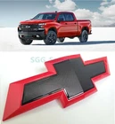 2019-2021 Chevrolet Silverado 1500 Bowtie Front Grille Emblem Gloss Red Black