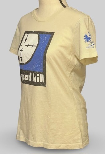 Grunt Style Women's Graphic T Shirt "Good Kill", Off-White/Cream, Size Large - Picture 2 of 7
