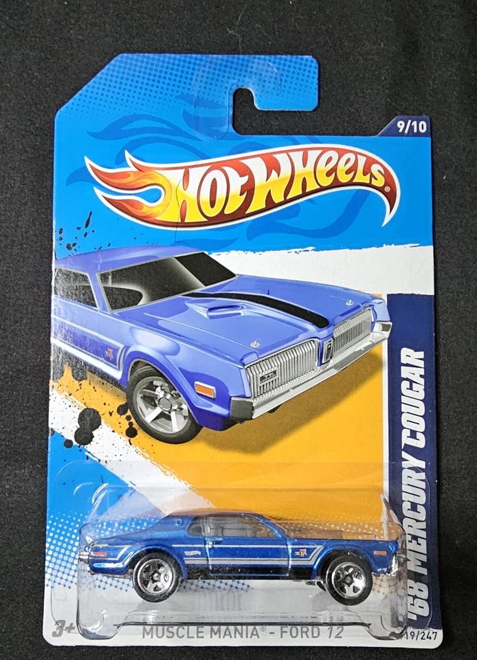 Hot Wheels '68 MERCURY COUGAR Muscle ManiaFord '12 (azul) (119/247 Foto 2 de 4