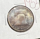 1955 P Franklin Half Dollar Silver Coin CH FBL BU UNC PQ * Nice Toning Toner #F