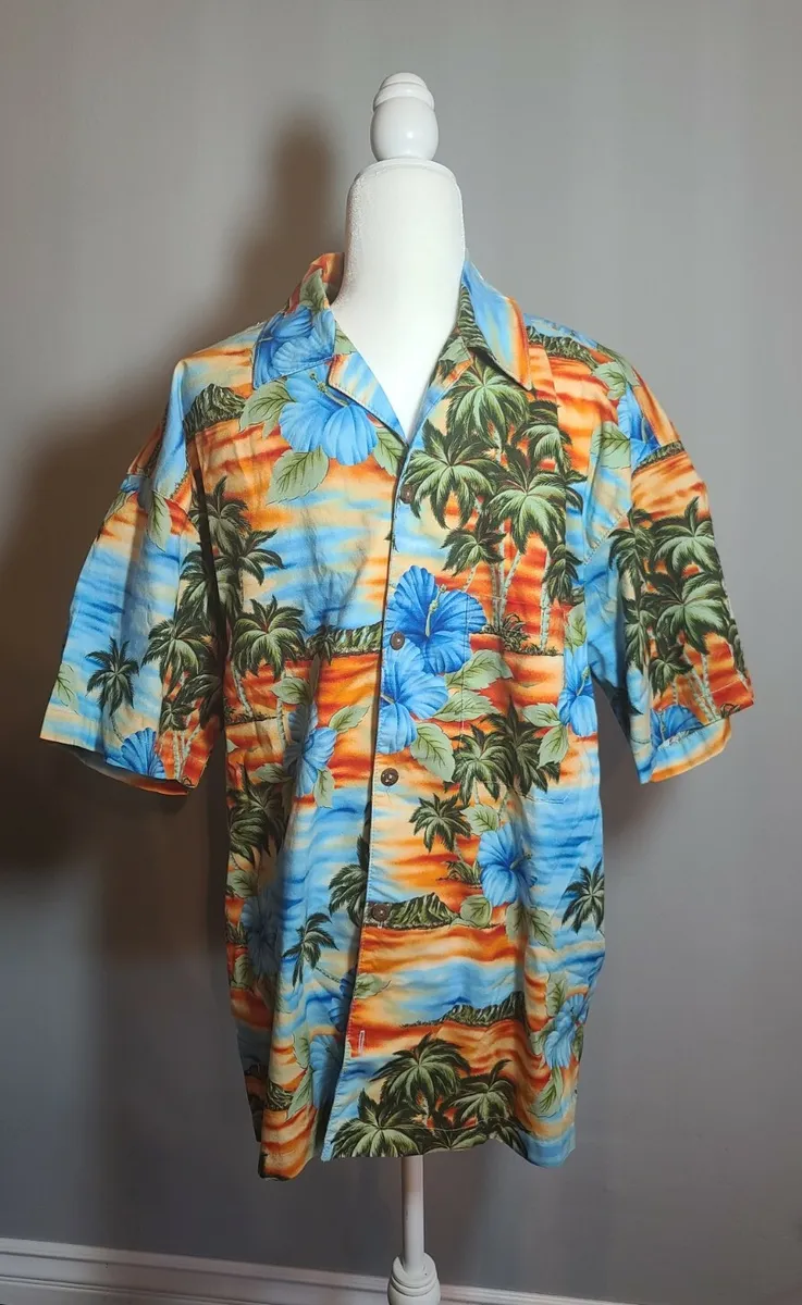 Vintage, Bright and Bold Attitudes Gear, Hawaiian Shirt. U.S.A. Made.