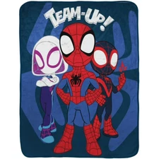 Marvel Spidey and His Amazing Friends Kid's Plush Fleece Throw Blanket