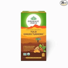 Organic India Tulsi Tea's - 25 Tea Bags (Tulsi Ginger Turmeric)