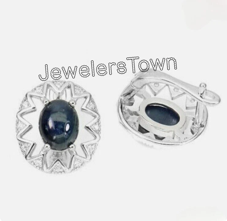 Orecchini vintage Lindy Star Sapphire, orecchini Lindy Star, orecchini Drop... - Immagine 2 di 4