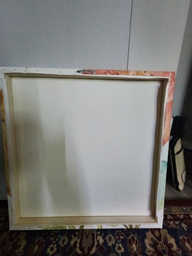 "Pintura artística de pared de flores estampada sobre lienzo - 24""x24" - Imagen 2 de 4