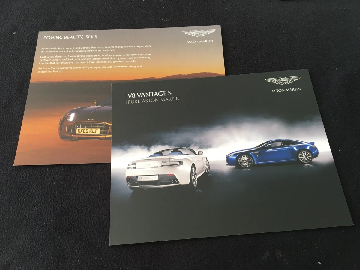 2011 Aston Martin Vantage S V8 Sales Sheet Brochure US Catalog Flyer Pure Aston