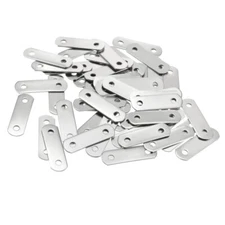 50pcs Repair Plate 34mmx10mm Flat Fixing Mending Corner Brace Bracket Connector