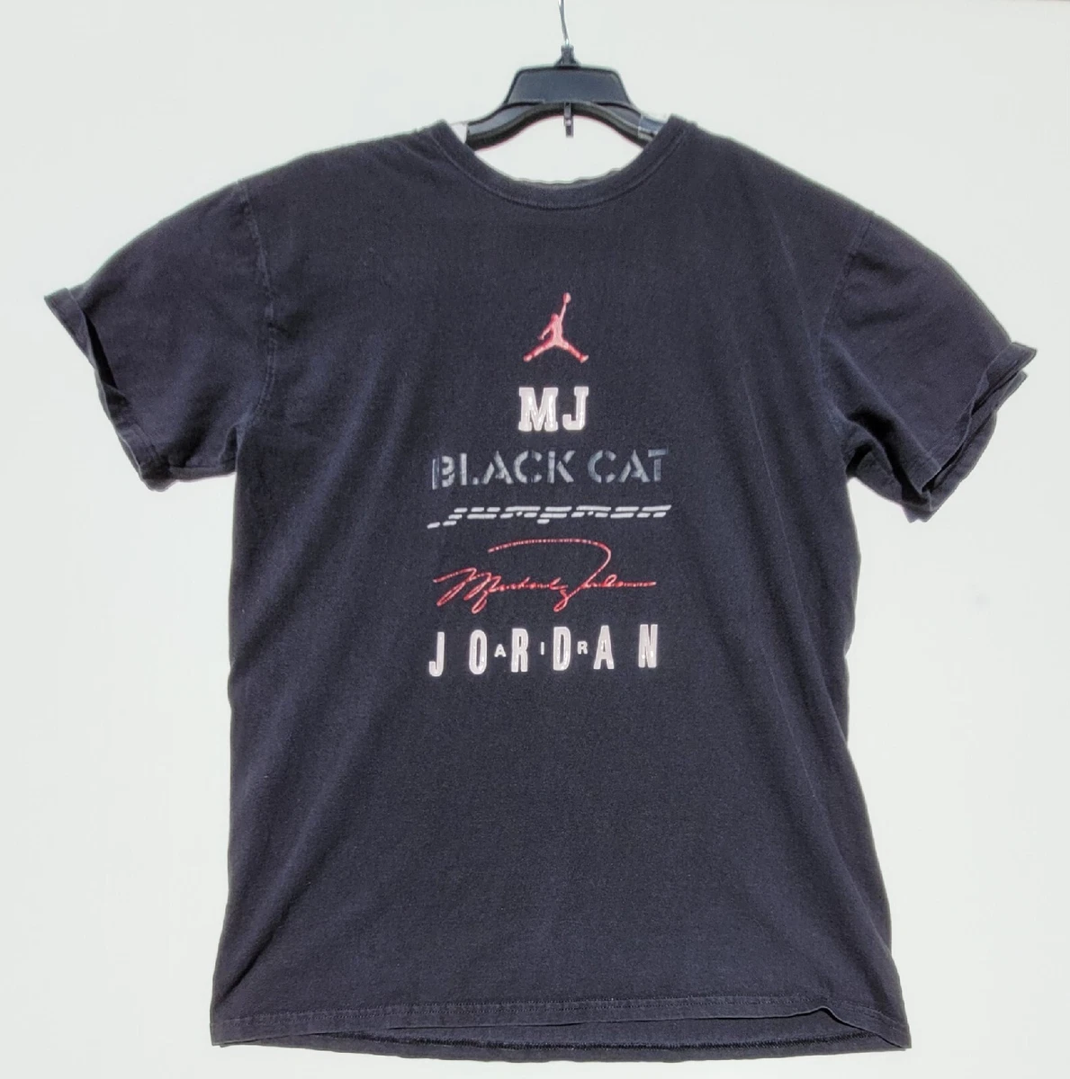 Jordan black cat shirt sales