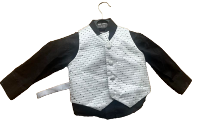 James Morgan Infant Boy's Dress Shirt black and silver 4 Piece 6 Months | eBay James Morgan Infant Boy's Dress Shirt black and silver 4 Piece 6 Months | eBay
