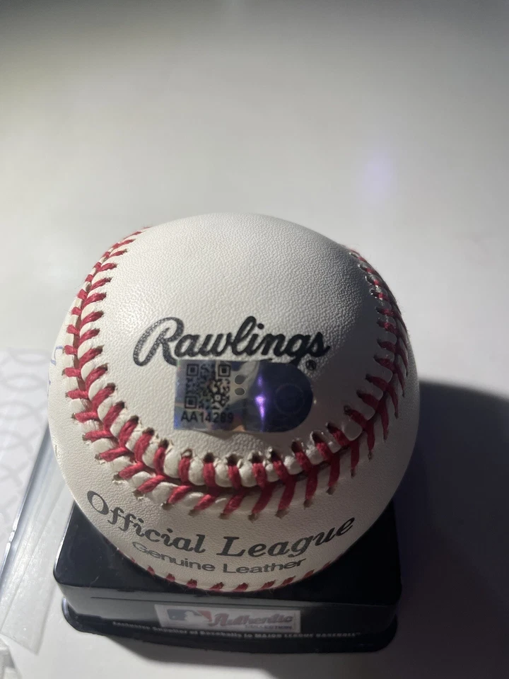 RARE 🔥 W SPAHN, J PALMER, G PERRY, B ROBINSON signed autographed baseball COA - Image 4 of 4