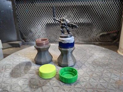 Bottle-cap Miniature Painting Handle Model Holder for wargaming Models Grimdark