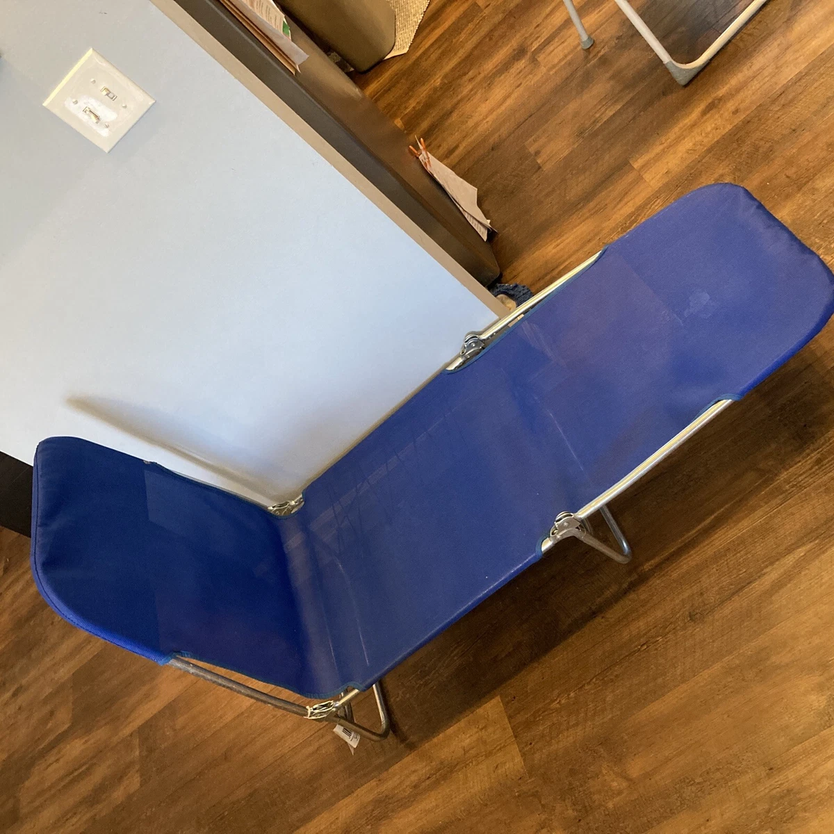 Mainstays Sling Chaise Lounge Blue Beach Pool Vintage with Tags eBay