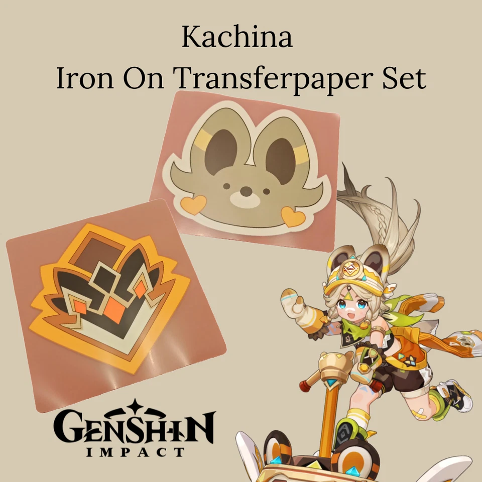 Genshin Impact Kachina Cosplay Tepetlisaurus + Bunny Bügelbilder Transferpapier - Bild 1 von 1
