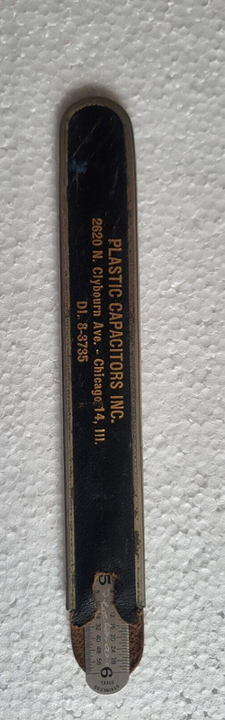 VINTAGE SMALL GENERAL MEASUREMENT STICK W/ %  EQUIVELENTS = D.DOLAN SALES