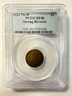 1922 NO D STRONG REVERSE WHEAT PENNY PCGS XF 40 US COIN 1C #12501281