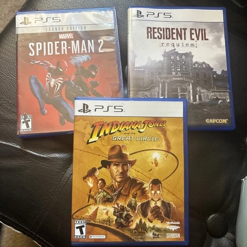 New ListingResident Evil Requiem/Spider Man2/Indiana Jones- Sony PlayStation 5
