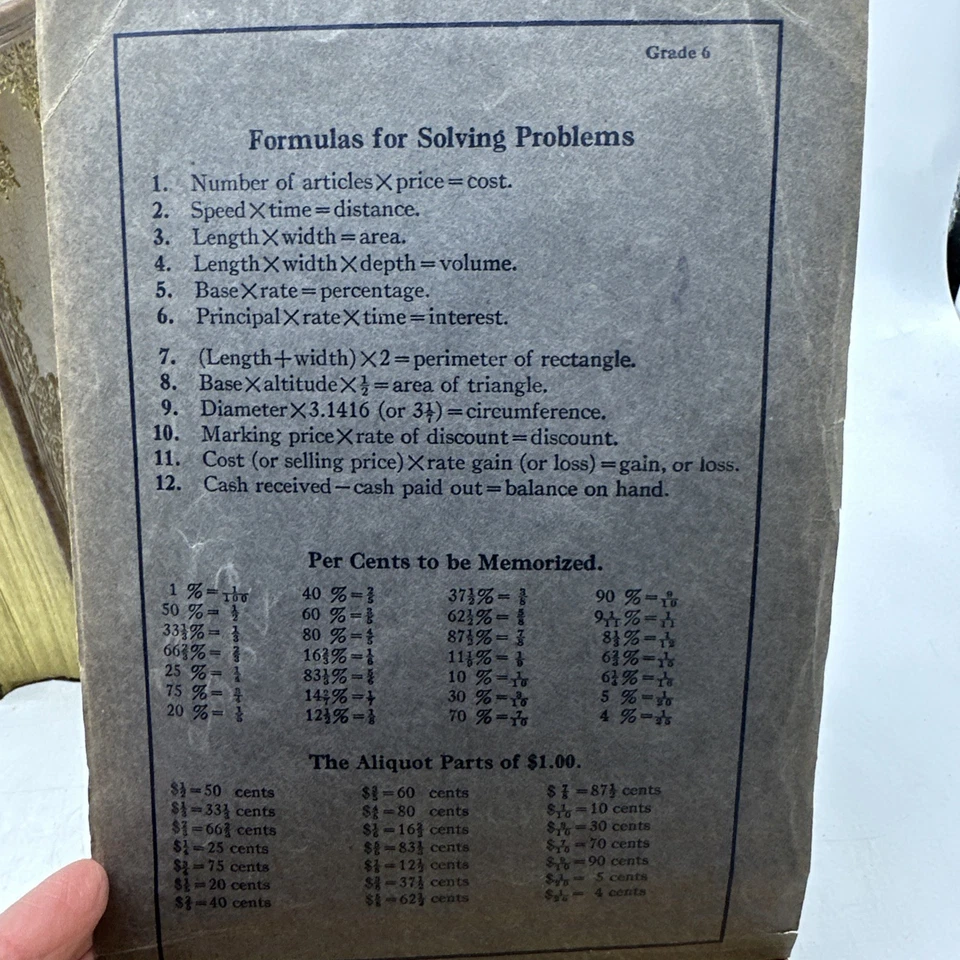 Rare! Lennes-Test and Practice Sheets In Arithmetic-Grade Six-Laidlaw  -44 - Image 3 of 4