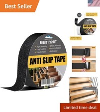 Grip Tape - Heavy Duty Anti Slip Tape 80 Grit Non Slip for Stairs Outdoor/Ind...