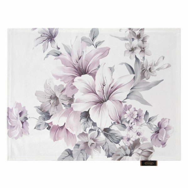 Untersetzer Platzmatte Platzset 4Er Set 30X40 Cm Creme Rosa Tischset Blumenmotiv-image