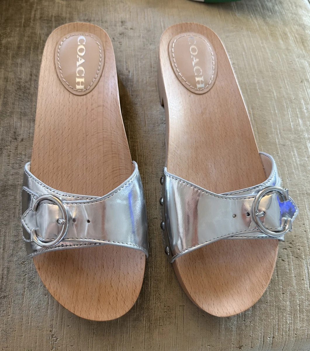 COACH シルバー ポインテッドトゥ ミュール 37.0 Coach Silver Shoes for Women for sale | eBay