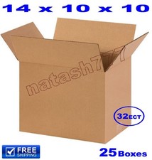 50 - 14x10x10 Cardboard Boxes 32-ECT Mailing Packing Shipping Corrugated Carton