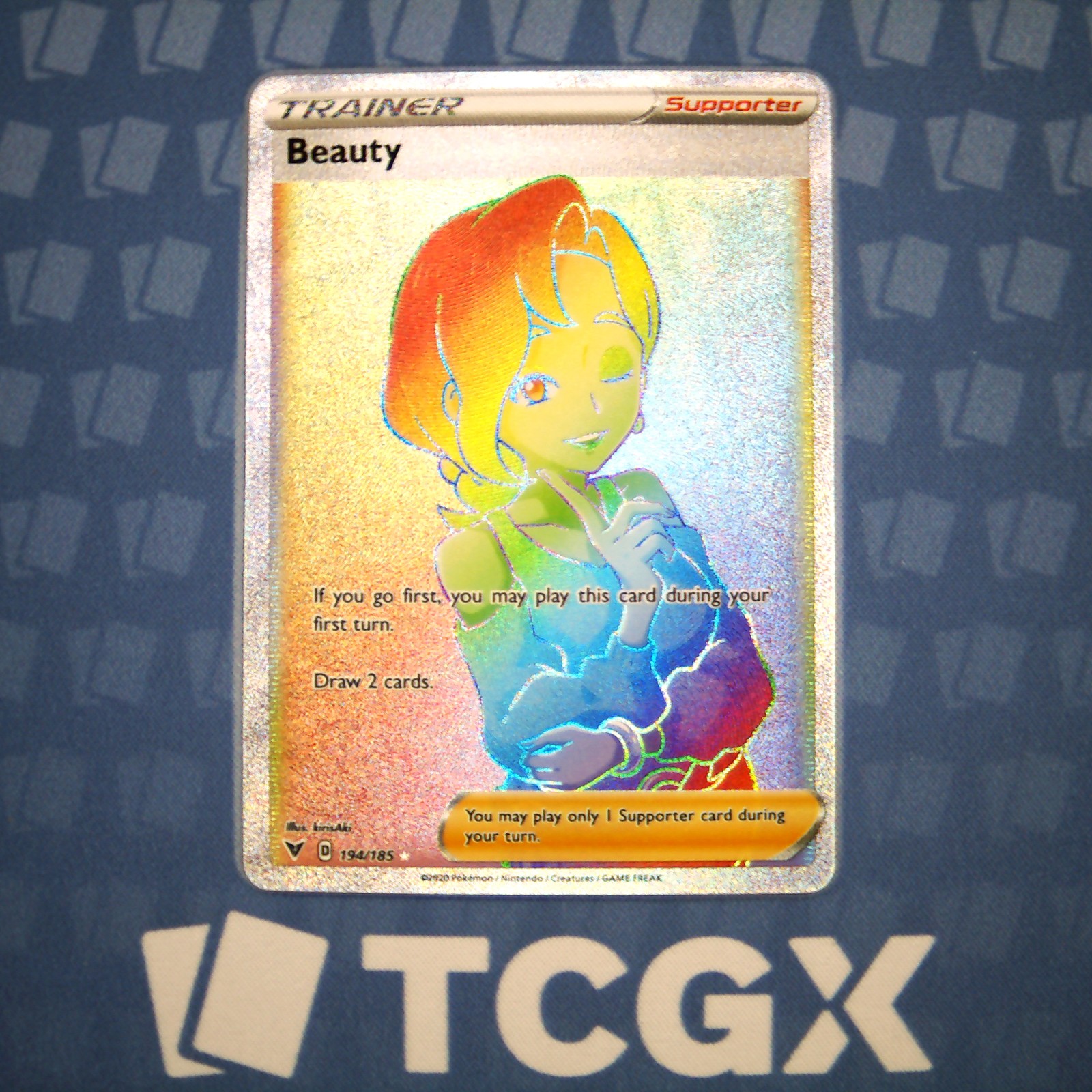 Pokemon - Beauty (Secret) - 194/185 - SWSH04: Vivid Voltage - Holo - Secret R NM