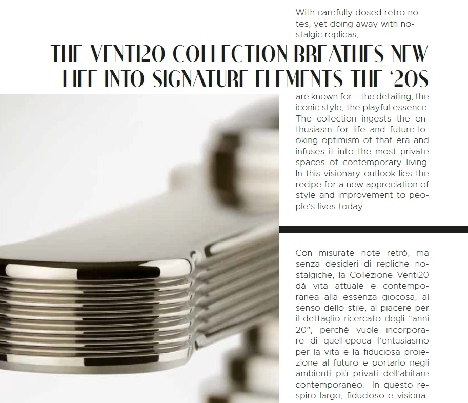 Estante de pared Gessi 59549-720 Venti20 12" - PVD níquel satinado - Nuevo Foto 3 de 4