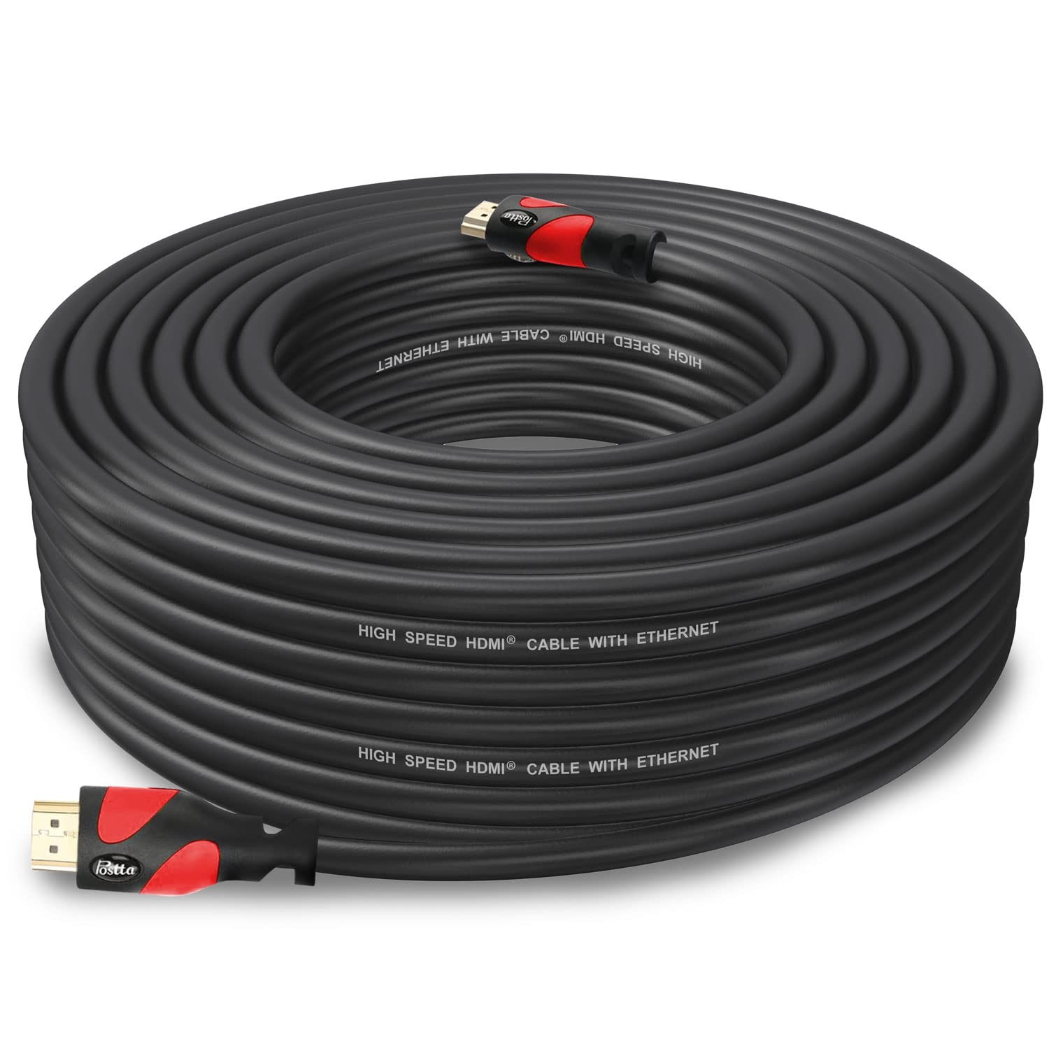 50ft Red HDMI 2.0 Cable - 4K 2160P, 1080P, 3D, Audio Return, High Speed