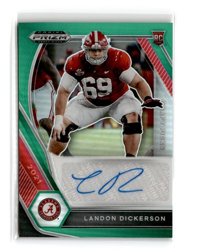 Landon Dickerson 2021 Panini Prizm Draft Picks Rookie Auto Autograph Alabama