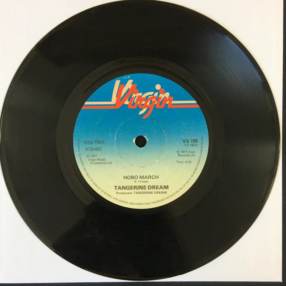 TANGERINE DREAM 'ENCORE' 7'' SINGLE VIRGIN RECORDS VS199 1977 UK FIRST PRESS - Image 2 of 4