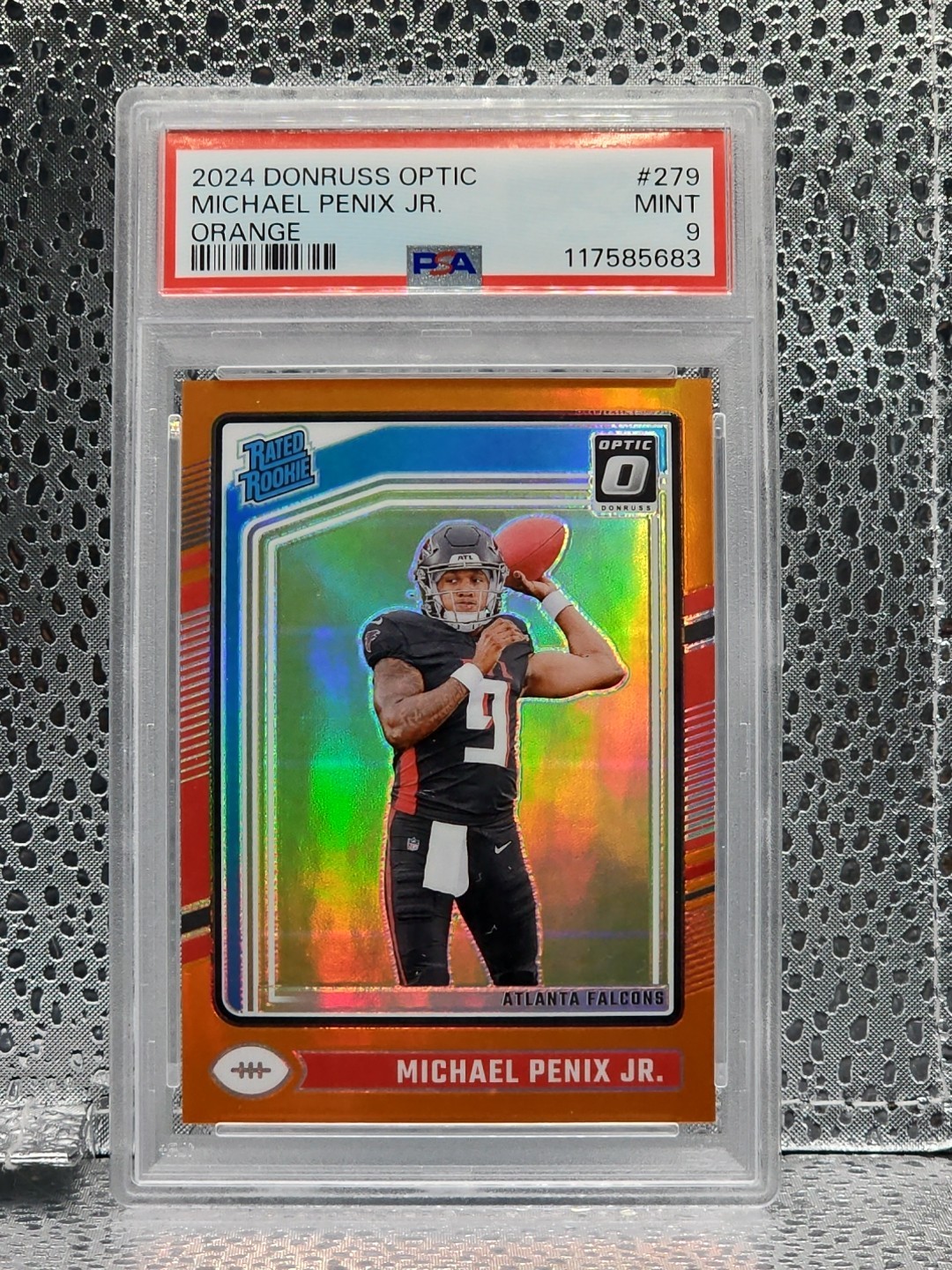 2024 Donruss Optic Orange Michael Penix #rd 249 #279 Prizm Rated Rookie PSA 9
