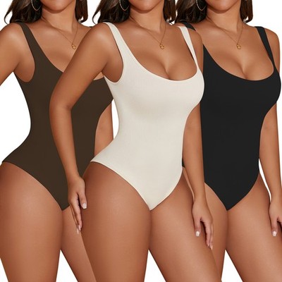 Bodysuits for Womens Sleeveless Thong Bodysuit Tank Top Summer Going Out Outfits