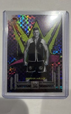 2025 Topps Finest WWE - Grayson Waller Purple Checkerboard Refractor 82/199