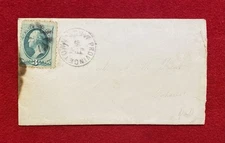 1870-1873c **PROVINCE TOWN, MASSACHUSETTS** POSTAL COVER+FANCY ROSETTES CANCEL!