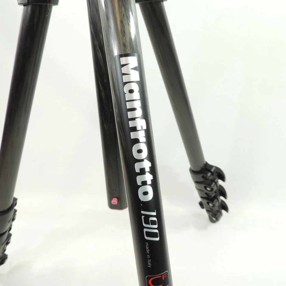 Manfrotto 190CXPRO 3-Section Carbon Fiber Tripod & 324RC2 Joystick Head - Image 2 of 4