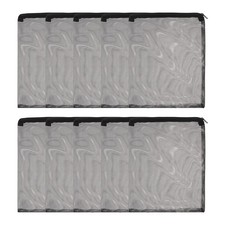 Aquarium Filter Media Bags, Fine Mesh Bag with Zipper 10 x 8 in (Black, 10Pcs)