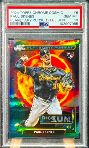 2024 Topps Chrome Cosmic PAUL SKENES Planetary Pursuit The Sun PSA 10 Gem MINT