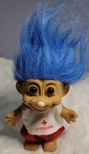 LIFEGUARD 5" Russ Troll Doll With Whistle Blue Hair