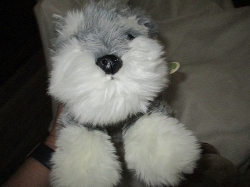 Aurora World nature bab 10” Toy Schatzi Puppy Dog Plush Stuffed Animal gray nwt - Picture 4 of 4