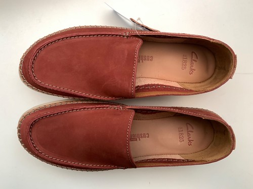 BNIB Clarks Veho Apron Nubuck Moccasin Navy Red 7.5 8 8.5 9 GUARANTEED ORIGINAL - Picture 4 of 24