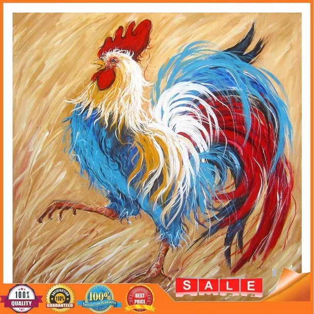 Colorful Rooster Wall Art Canvas Painting Oil Paint By Numbers Kit Home Poster Colorful Rooster Wall Art Canvas Painting Oil Paint By Numbers Kit Home Poster