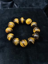 Genuine Tiger's Eye 18mm-0.7  Beaded Healing Chakra Protection Bracelet