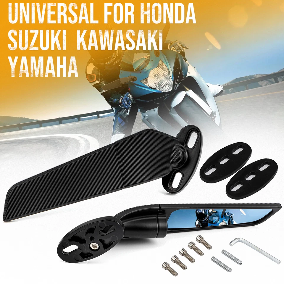 Adjustable Rearview Wind Wing Side Mirrors For Suzuki GSXR 600 GSXR 750 GSXR1000 - Изображение 3 из 4