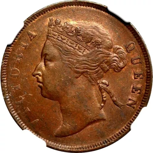 1883 Straits Settlements Cent, NGC MS 61, Malaysia