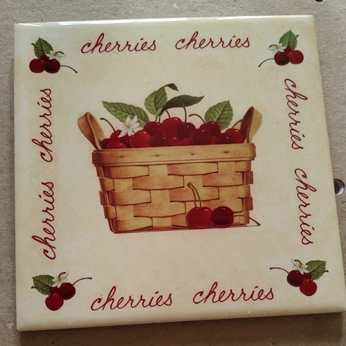 Trivet Cherry Picture On It