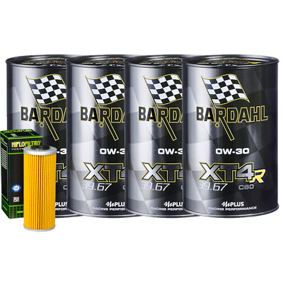Set Service Bardahl Öl XT4R 0W30 + Filter Für KTM 1190 RC8 � 2009>2011