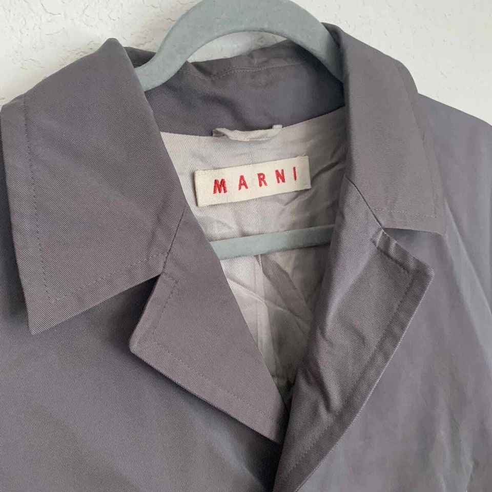 ABRIGO COCHE MARNI GRIS TALLA 50 M UOMO HOMBRE BOTONES INVISIBLES Foto 3 de 4