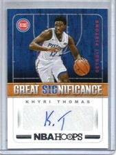 Khyri Thomas 18/19 Panini NBA Hoops Great Significance Autograph