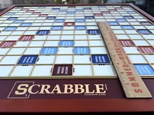 Winning Solution Scrabble Giant Deluxe Wooden Edition Rotating Board Game wood