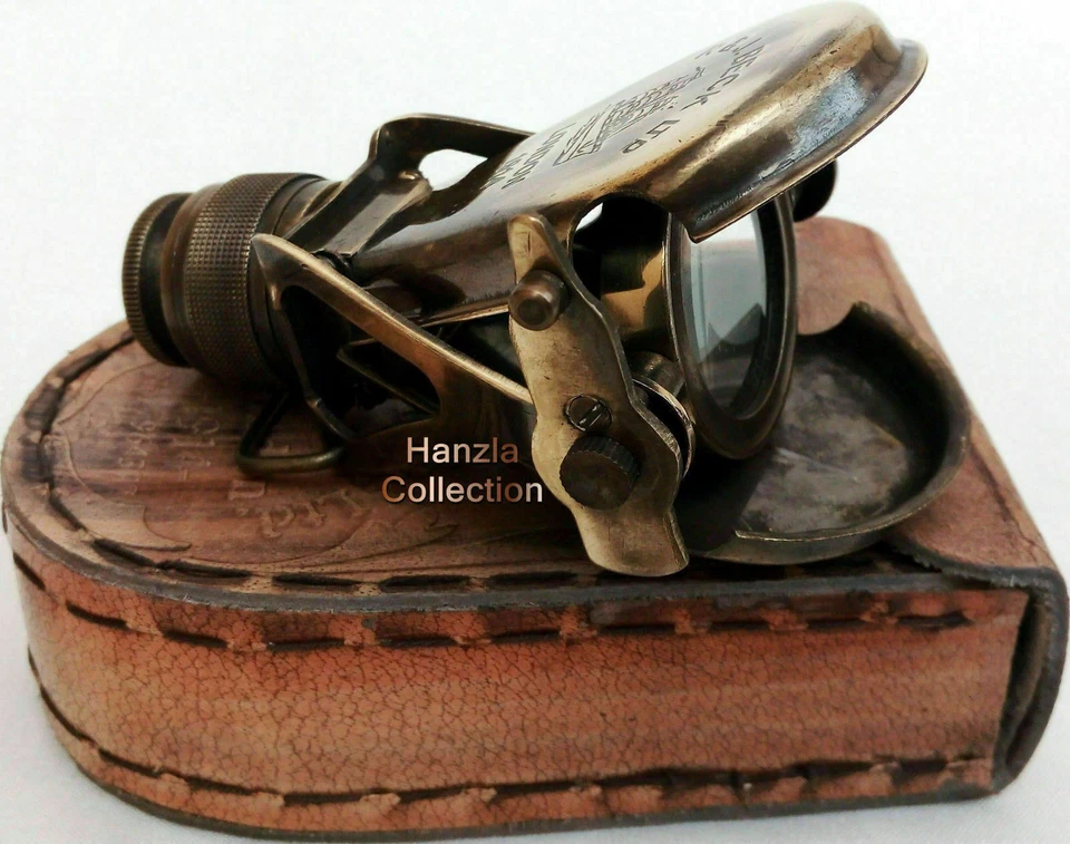 Telescopio binocular monocular de latón antiguo mira telescópica náutica de colección Foto 4 de 4